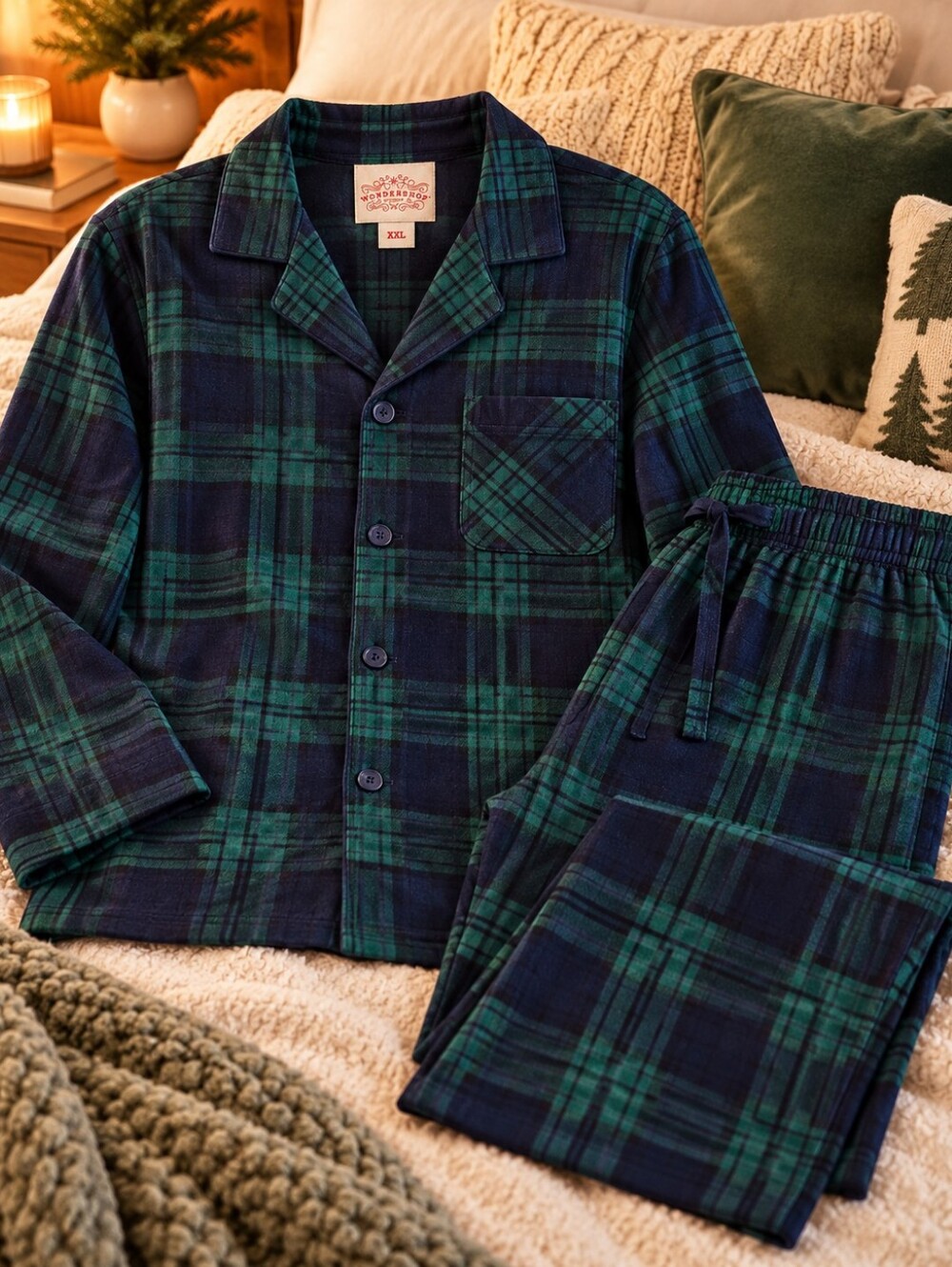 Wondershop At Target Men’s XXL Plaid 2-Piece Pajama Sleep Set NWT